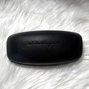 Salvatore Ferragamo Glasses Case Black Hard Shell New